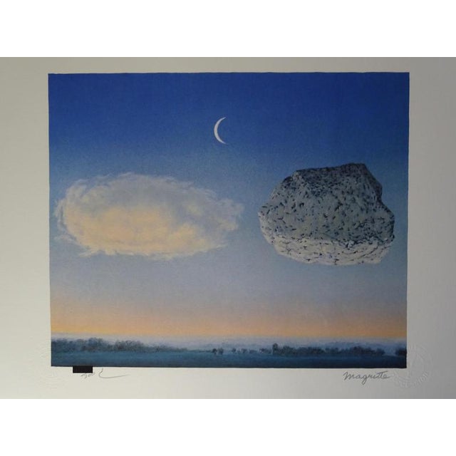 Rene Magritte (d'après) Le Bataille de l'Argonne Lithograph on BFK Rives vellum. Signed in the plate Numbered / 300 copies...