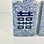 Chinoiserie Mid-Century Boho Chic Chinoiserie Hollywood Regency Blue & White Square Happiness Ginger Jars - A Pair For Sale - Image 3 of 15