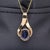 2.5cts Tanzanite Solitaire Estate Pendant in 14k Solid Yellow Gold | Ov 10x8mm For Sale In Columbus - Image 6 of 6