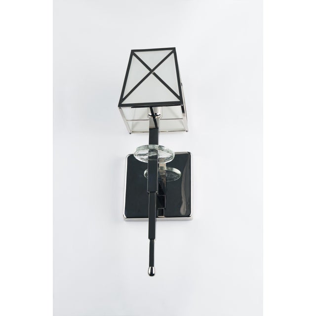 Colonial style Wall Light, Nickel, Nickel plated brass, Clear Frosted Artisan Glass, W160xH490mm, 1xE14 This piece has an...