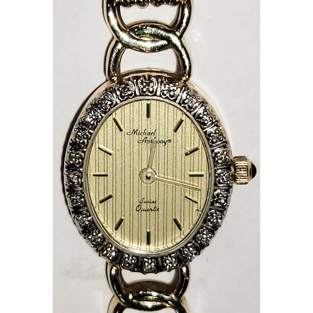 1980s Michael Anthony® 14k & Diamond Ladies Watch For Sale - Image 10 of 14
