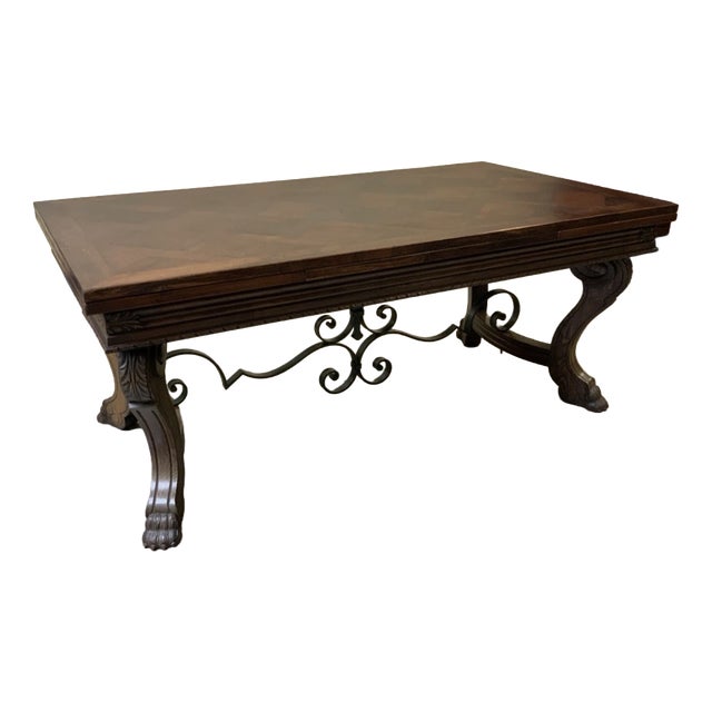 Antique Extendable Table in Oak, 1935 For Sale