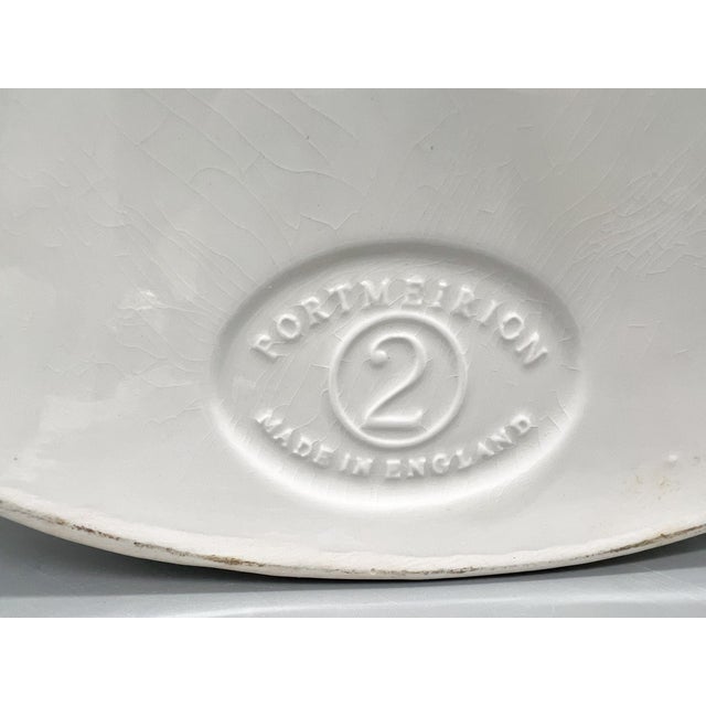 White Vintage English Portmeirion White Relief Covered Serving Bowl | Oven-to-Table Dish - Cottagecore, European Countryside For Sale - Image 8 of 16