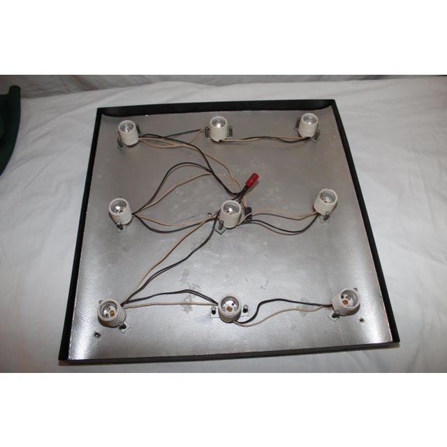 Lightolier Lightolier Mid-Century Modern 9 Light Chrome Ceiling Fixture For Sale - Image 4 of 12