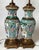 A remarkable pair of early 19th century hand painted Rose Mandarin Chinese Export porcelain vases now as lamps. The vases...