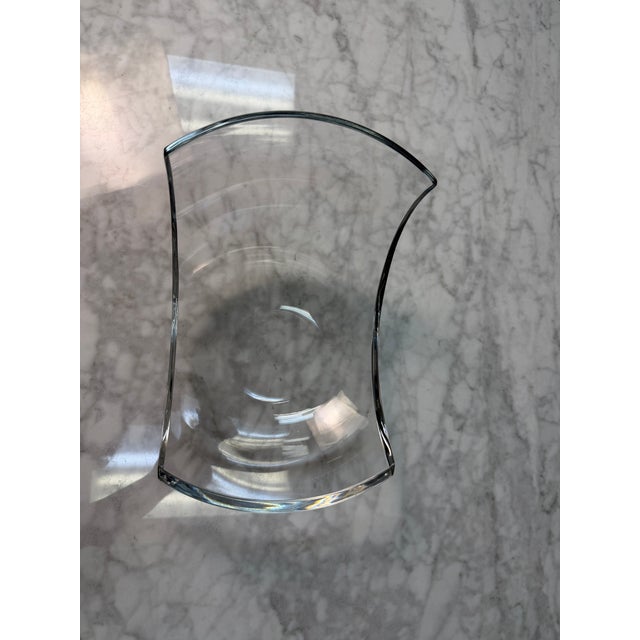 Glass Contemporary Sculptural Biomorphic Clear Glass Centerpiece Bowl by Raquel Guerreiro For Sale - Image 7 of 9
