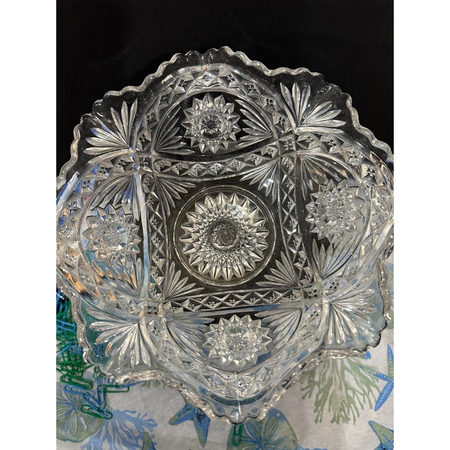 Mid-Century Modern 1970s Glass Octagonal Serving Bowl For Sale - Image 3 of 3