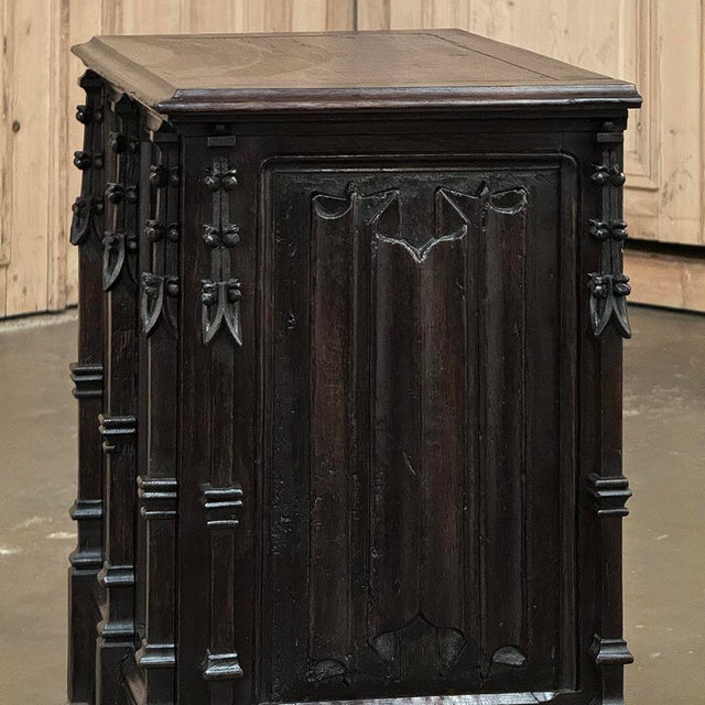 19th Century French Gothic Petite Trunk ~ Blanket Chest For Sale - Image 11 of 12