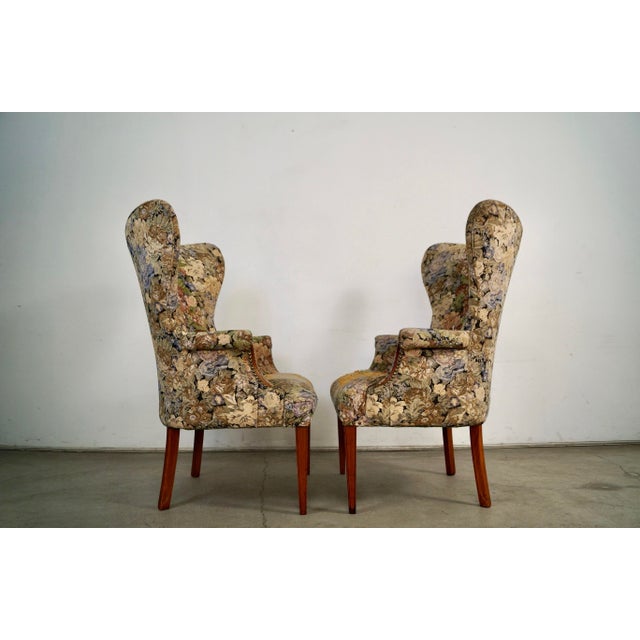1940’s Hollywood Regency Butterfly Wingback Chairs - A Pair For Sale In Los Angeles - Image 6 of 12