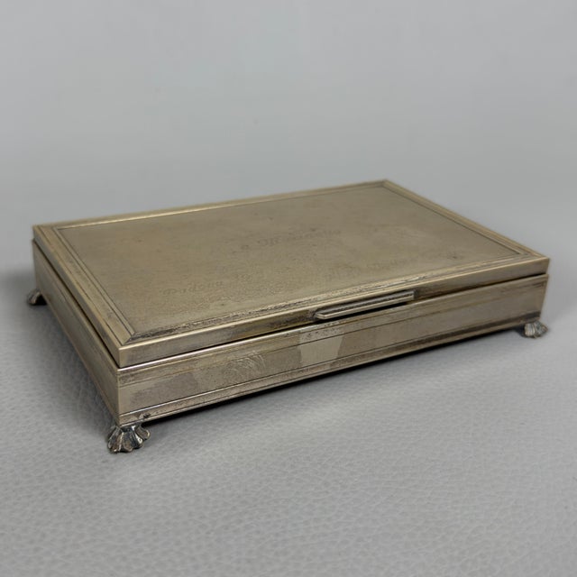 800 Silver Wooden Jewelry Box with Feet, 1982 For Sale - Image 12 of 12