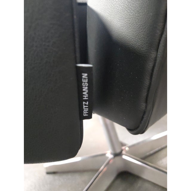 Oksen Fritz Hansen Lounge Chair W/ Ottoman For Sale - Image 10 of 10