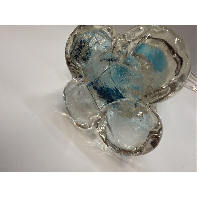 Vintage Murano Style Art Glass Bird Blue Clear Hand Blown Italian Figurine For Sale In Los Angeles - Image 6 of 8