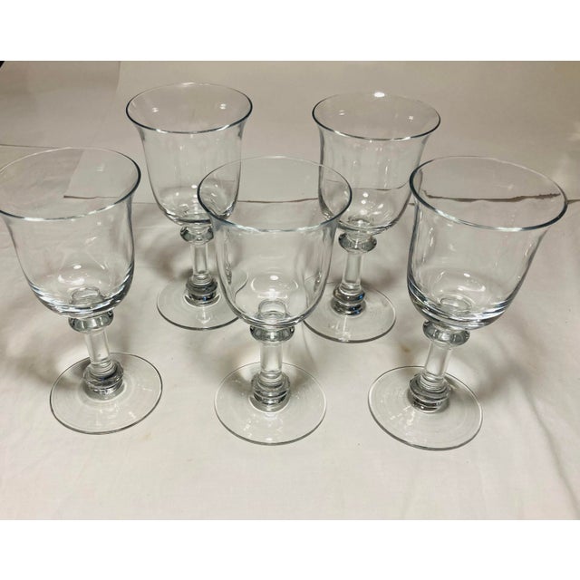 Set five classical heavy tumblers water or wine