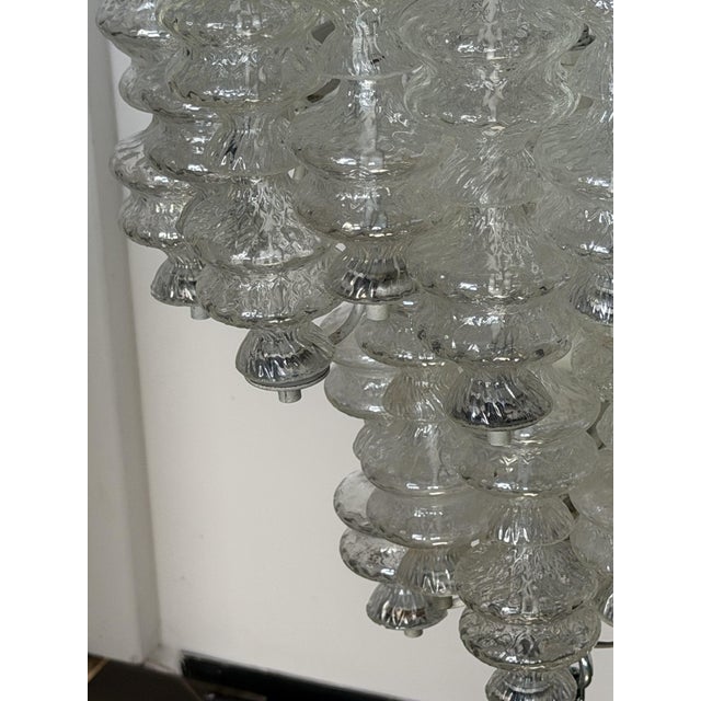 Chandelier with Murano Glass Pendants from Salviati, 1970 For Sale - Image 6 of 11