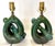 Mid Century Modern Royal Haeger Style Green-Blue Drip Glaze Ceramic Lamps- A Pair For Sale In West Palm - Image 6 of 12