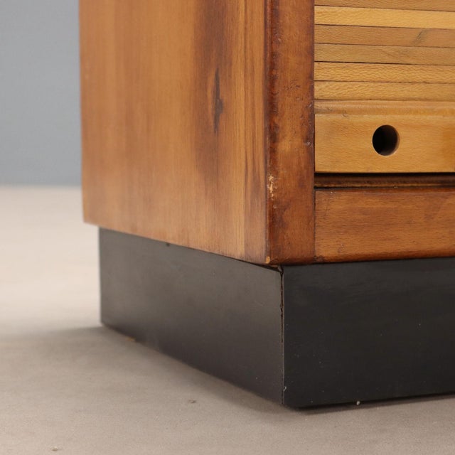 Wood Cabinet with Shutter, 1950s For Sale - Image 7 of 10