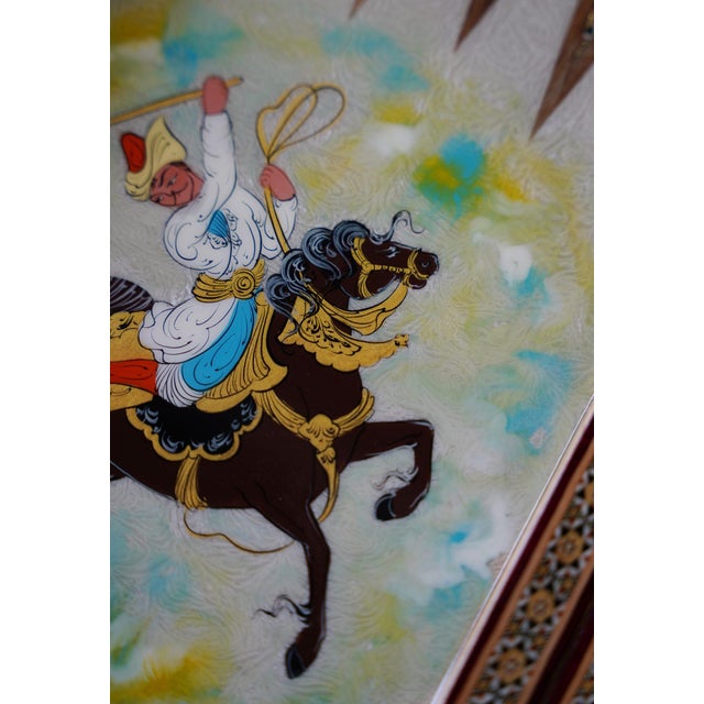 Handcrafted Chess & Backgammon Set, Polo Miniature Khatam Board For Sale - Image 9 of 9