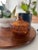Vintage Williams Sonoma Amber Glass Lidded Acorn Dish For Sale - Image 4 of 9
