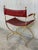 Mid 20th Century 1960s Italian Hollywood Regency Chrome and Leather Savonarola Director's Chairs For Sale - Image 5 of 18