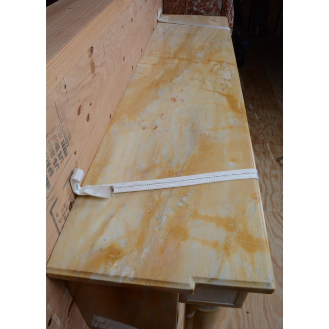 Yellow Antique Louis XVI French Sienna Carrara Marble Mantel, 19th Century For Sale - Image 8 of 10
