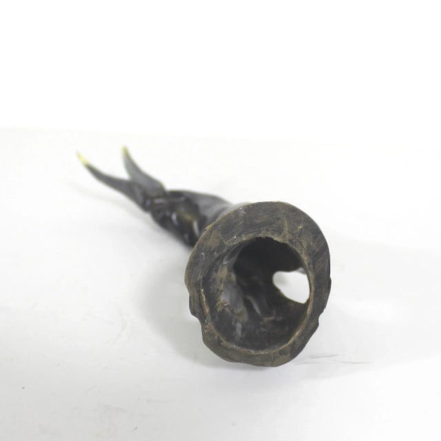 Mid 20th Century Vintage Carved Natural Horn Ram Figurine For Sale - Image 5 of 10