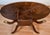 1940s English Regency Style Walnut Banded Satinwood Oval Top Coffee Table For Sale - Image 13 of 14
