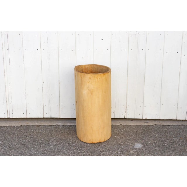 Wood Tall Bleached Wood Asian Planter For Sale - Image 7 of 10