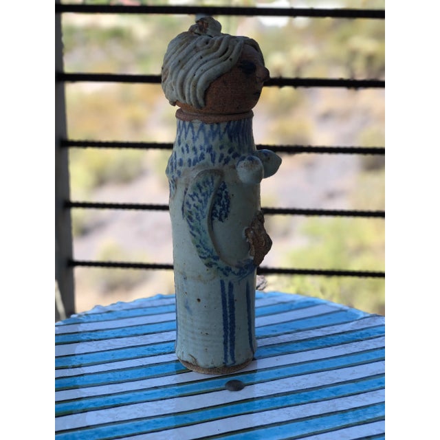 1960s Mid Century Ceramic Woman Vessel For Sale - Image 4 of 13