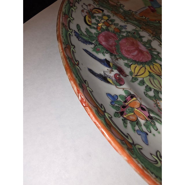 Antique Chinese Export Rose Medallion Plate For Sale - Image 4 of 13