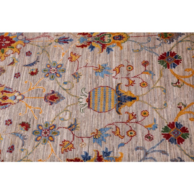 Textile Contemporary Gabbeh Rug 6'5'' X 9'9'' For Sale - Image 7 of 8