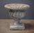 Stone English Garden Stone Urn or Planter Pot on Square Plinth Base For Sale - Image 7 of 10