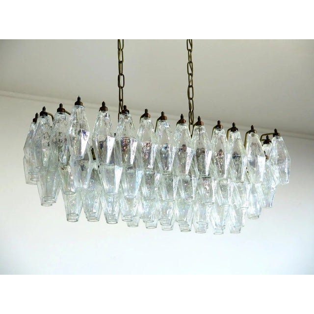 Mid-Century Modern Murano Poliedri Chandelier with Inscent Glasses from Carlo Scarpa, 1990s For Sale - Image 3 of 13