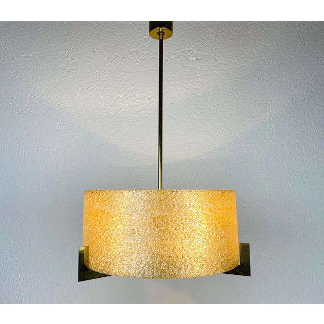 Mid-Century Brass Chandelier from Kaiser, 1960s For Sale - Image 6 of 12