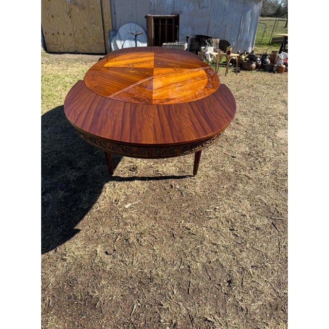 Wood Long French Louis XVI Dining Table Mahogany 1900s For Sale - Image 7 of 18