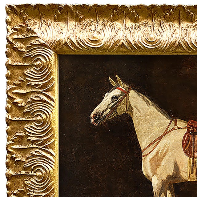 Various Artists “Vintage Equestrian” Reproduction Giclee Print (2) in Ornate Gold Frame For Sale - Image 4 of 7