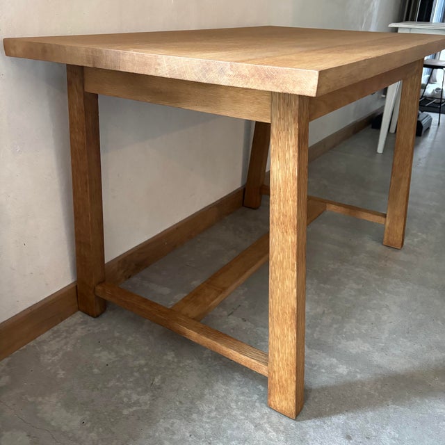 Vintage Oak Dining Table, 2010s For Sale - Image 6 of 7