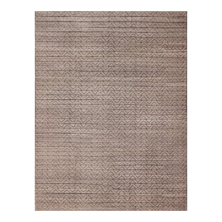 Nazmiyal Collection Geometric Modern Gray Rug For Sale