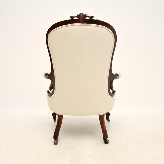 Antique Victorian Spoon Back Armchair, 1860s For Sale - Image 6 of 13