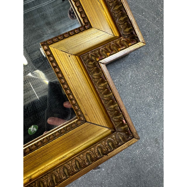Large Louis XVI Style Gilded Beveled Mirror, 1950s For Sale - Image 10 of 12