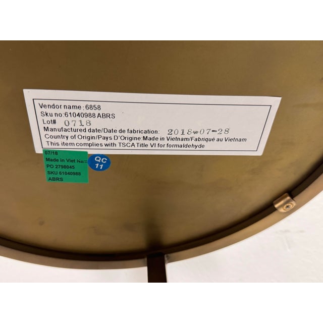 Metal Restoration Hardware 1930s Martini Round Side Table For Sale - Image 7 of 12