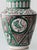 Mid-20th Century Spanish Revival Green Ceramic Table Lamp with Silk Shade, 1970s For Sale - Image 6 of 18