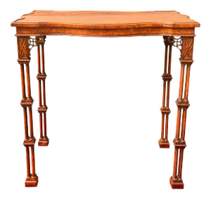 George III Style Burl Walnut and Mahogany China Table Attributed to Gillow