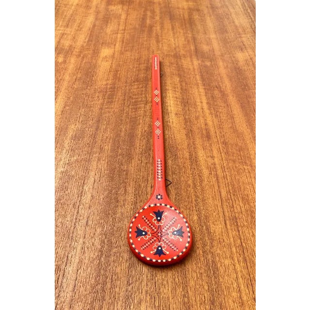 Vintage Swedish Dala Style Cooking Spoon For Sale - Image 15 of 15
