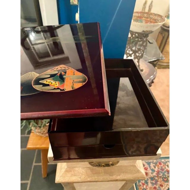 Late 20th Century Lidded Asian Box With One Drawer For Sale - Image 4 of 12