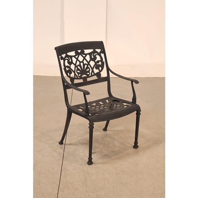 Outdoor Lifestyle Cast Aluminum Patio Dining Set For Sale - Image 17 of 18