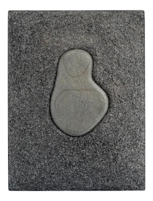 Kay Kang Abstract Minimalist Rock and Concrete Mother & Child Sculpture
