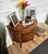 1960s Neoclassical Demi-Lune Commode in Marquetry Inlay Burl Wood, 1960s For Sale - Image 5 of 9