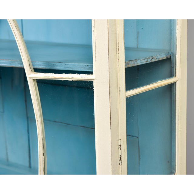 Wood English Hepplewhite-Style Painted Display Cabinet, Circa 1920s For Sale - Image 7 of 13