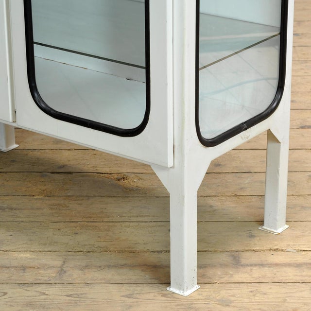 Vintage Iron and Glass Medical Cabinet, 1970s For Sale - Image 6 of 10