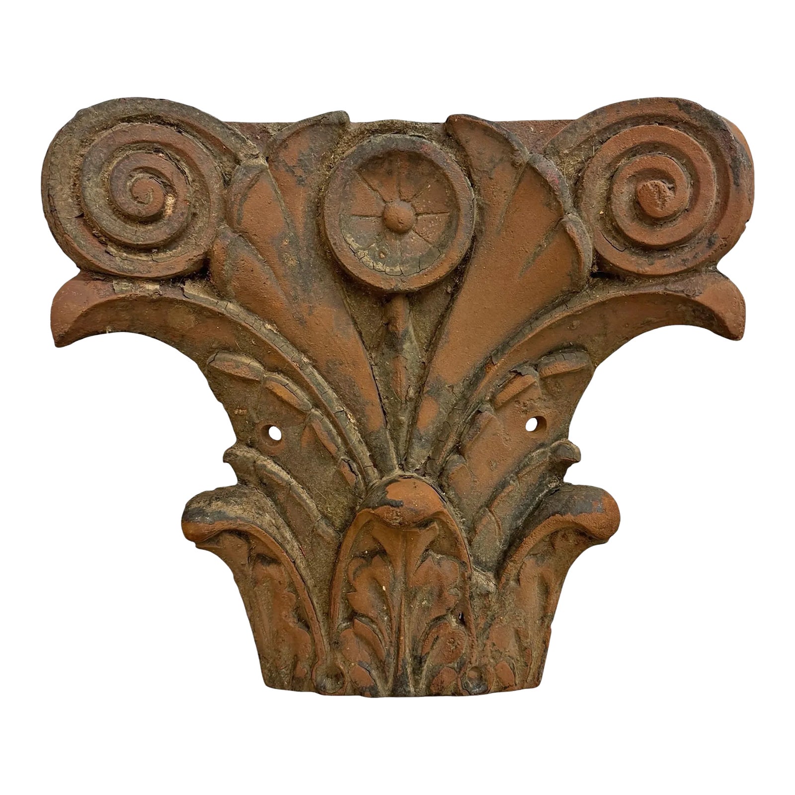 Late 19th Century American Cast Iron Pilaster Capital | Chairish